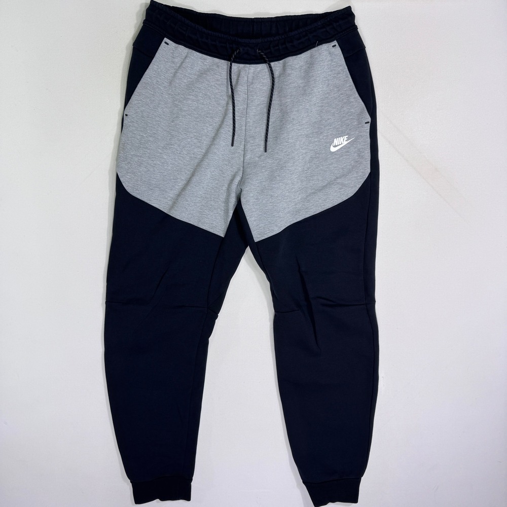 Nike Tech Fleece Joggers Mens Large Tall Black Grey Sweatpants CU4495-016 Taper